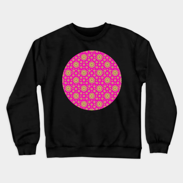 In the Pink with Purple and Lime. A cute retro design in bright, fun colors. Crewneck Sweatshirt by innerspectrum